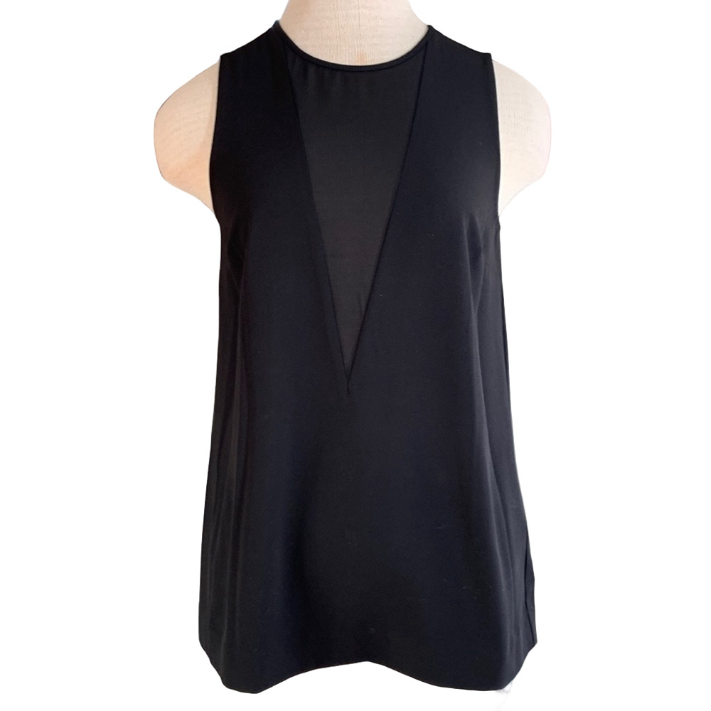 Michael Michael Kors sz S black sleeveless tank with mesh